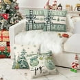 thumbnail image 2 of Christmas Throw Pillow Covers 18 x 18 Inch Set of 4, Winter Snowman Pillowcases Snowflake Xmas Tree Winter Holiday Cushion Case Decoration for Sofa Couch, 2 of 6