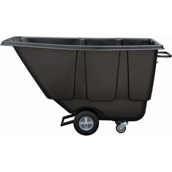 HPDAVV Commercial Products Tilt Dump Truck - 450 lbs Capacity 1/2 Cu.Yd | 10" Wheels & 4" Casters Trash Cart | Trash Recycling Cart for Construction Sites & Industrial Transport