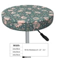 thumbnail image 4 of Fotbe Hedgehogs and Flowers Stool Covers Round,Waterproof Round Bar Stool Covers Bar Chair Covers Washable Stool Cushion Slipcover for 12-14 Inch Chair-12 inch, 4 of 7
