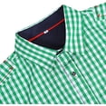 thumbnail image 3 of German Bavarian Oktoberfest Stylish Long Sleeve Classical Shirt Casual Plaid Dress Shirt Checkered Button Down Shirts Green M, 3 of 7
