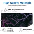 thumbnail image 4 of XXL Extended Purple Contour Lines Gaming Mouse Pad Large Minimalism Topographic Map Desk Pads Stitched Edges Laptop Mouse Mat Black Office Keyboard Mousepad(Size:31.5x11.8in), 4 of 6