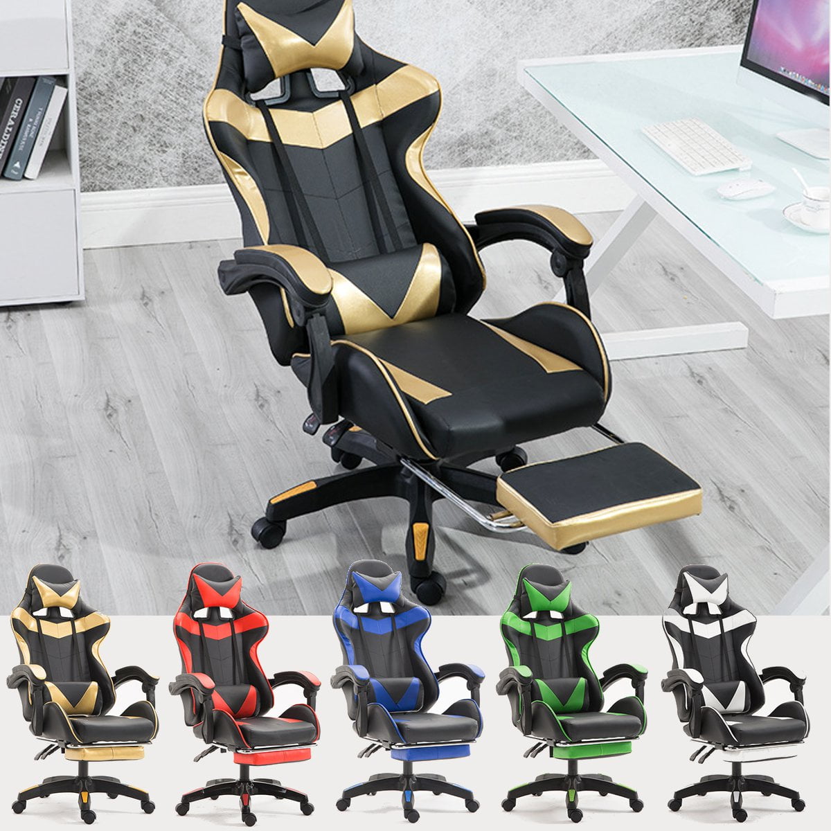 PC Gaming Chair for Adults, Large Size High Back Computer Desk Office