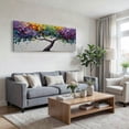 thumbnail image 3 of Large Colorful Tree of Life Canvas Wall Art, Abstract Tree Decor Painting Canvas Print for Living Room, Bedroom, Office Decorations, Gifts for Men, 3 of 7