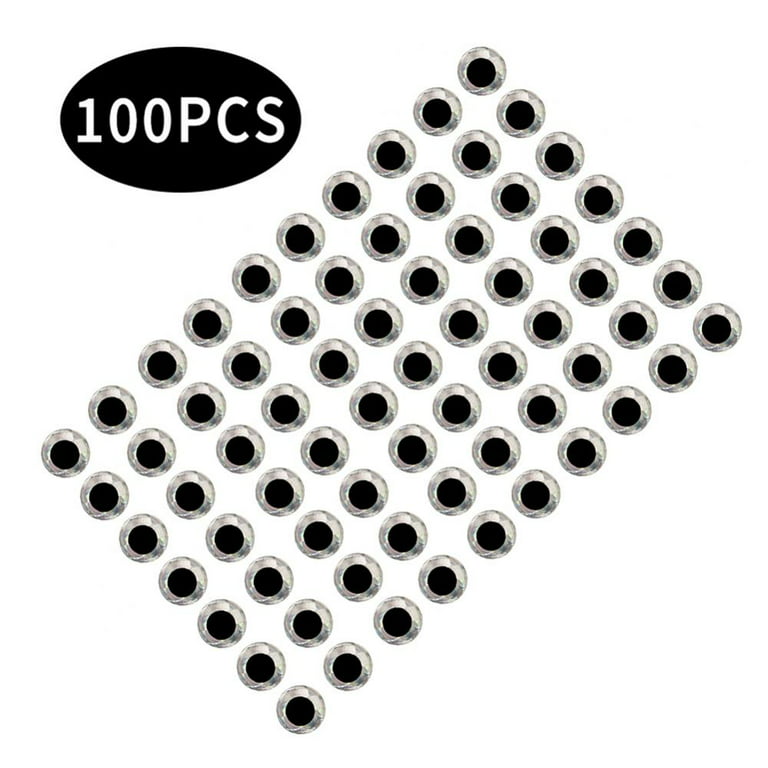 100pcs Fishing Lure Eyes Holographic 3D 3mm 4mm 5mm 6mm Simulation Fly  Fishing Minnow Artificial Fish DIY Eye fishing tackle