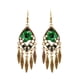 thumbnail image 1 of Las Mujeres Cuelgan Los Pendientes Bohemios Del Rhinestone de Ganchos Del Oído de La Joyería Verde, 1 of 6