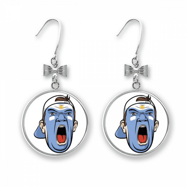 Argentina Makeup Screang Cap Boucles d'Oreilles Goutte Clou Crochet Percé