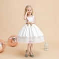 thumbnail image 2 of XEGLSBU Girls Christmas Dresses Size 10-12 Long Elegant Girls Party Dress Girl Tutu Gown for and Celebrations with Satin Fabric and Delicate Lace Embellishments White Size 12-13 Years, 2 of 6