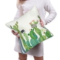 thumbnail image 6 of Bingfone Cartoon Cactus Linen Throw Pillow Covers Cushion Case Pocket Button Vintage Farmhouse Pillowcase for Sofa Couch Bed 20"x20", 6 of 9