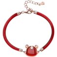 thumbnail image 3 of Pulsera de animales del zodíaco chino - Pulsera de hilo rojo de la suerte de ágata, pulseras ajustables con dijes de 12 animales, 3 of 5
