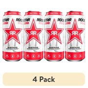 (4 pack) Rockstar Pure Zero Sugar Punched Fruit Punch Energy Drink, 16 oz Can