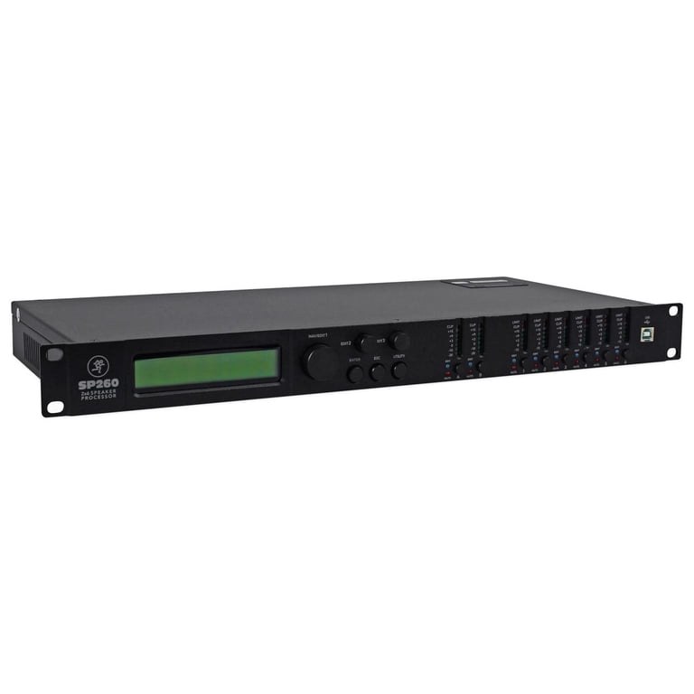 Mackie SP260 2x6 PA Speaker System Sound Processor Optimizer+Home