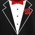 thumbnail image 3 of CafePress - Funny Tuxedo [Red Bow] Women's Dark Pajamas - Women's Short Sleeve Print T-Shirt and Pants Dark Cotton Pajama Set, 3 of 7