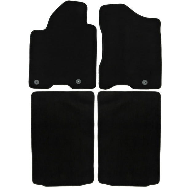 UAA Customfit Black Carpet Truck Floor Mats Set for Nissan Titan 2008