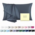 thumbnail image 1 of Chenchen Mulberry Silk Pillowcase for Hair and Skin Pillow Case with Hidden Zipper Soft Breathable Smooth Cooling Silk Pillow Covers for Sleeping (Space Grey, King,1Pcs), 1 of 1