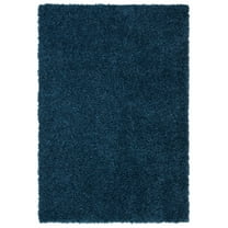 SAFAVIEH August Sophia Solid Plush Shag Area Rug, Navy, 4' x 6'