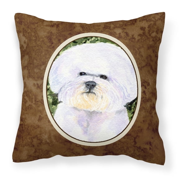 Carolines Treasures SS8829PW1414 Bichon Frise Fabric Decorative Pillow, 14Hx14W, multicolor