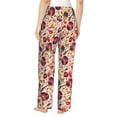 thumbnail image 3 of Balery gold Skull Guitar record print Women's Pajama Pants,Ultra Lightweight Pjs,Lounge Pant-X-Large, 3 of 9