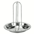 thumbnail image 1 of HLONK Support de Rôtissage en Acier Inoxydable 1 Pce - Support de Poulet Multifonction avec Bac d'Égouttement pour Grill Four - Support de Rôtissoire Antiadhésif Pliable et Durable pour Camping en Plein Air et Maison, 1 of 7