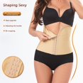 thumbnail image 4 of PEASKJP Short Sleeve Shapewear Firm Control Post Surgery Body Shaper Compression Butt Lifter Shapewear, Beige S, 4 of 5
