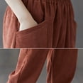 thumbnail image 5 of Diufon Corduroy Lounge Pants for Women Elastic High Waist Straight Pants Solid Color Athletic Pants with Pockets, 5 of 7
