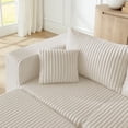 thumbnail image 5 of Muumblus U-Shaped Modular Sectional Sofa with 2 Movable Ottomans, Boneless Cloud Couch, No Assembly Sofa Set for Small Spaces, Living Room, Beige Corduroy, 5 of 7