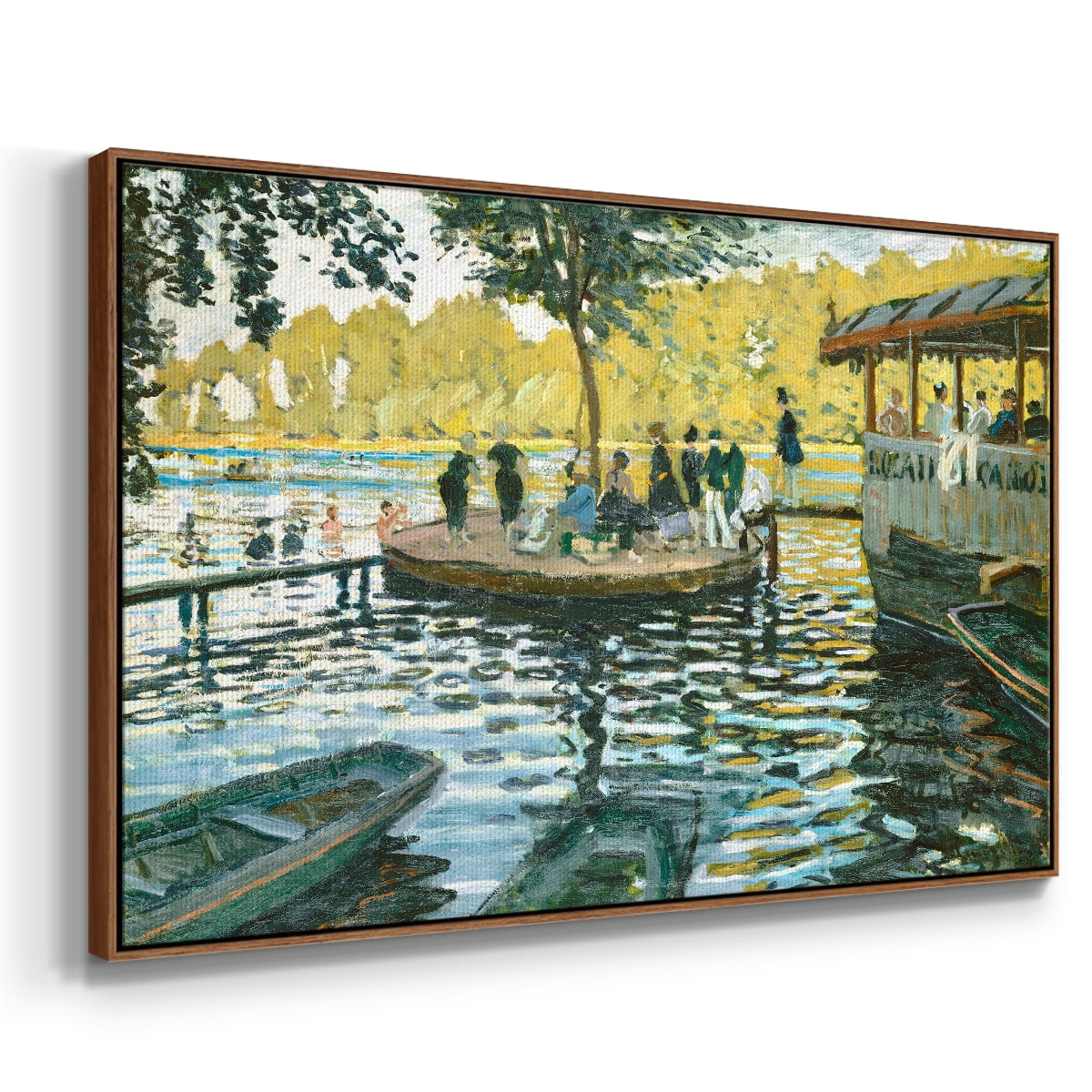Vintage Landscape-CXV By Wexford Home Framed in Walnut Wood Gallery Wrapped Canvas 27 in. x 41 in.