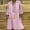 Pink, variant on ZZwxWA Womens Bodycon Mini Dress Solid Boho Turn-Down Collar Dress Cotton and Linen 3/4 Sleeve Casual Pocket Button Dress Short