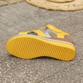 thumbnail image 5 of Wensltd Women Open Toe Sandals Wedge Solid Color Summer Trendy Sandals Casual Breathable Outdoor Daily Shoes, 5 of 8