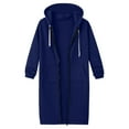 thumbnail image 4 of Karoyedx Oversized Hoodies for Women Women's Zip Up Hoodies Long Sleeve Long Tunic Sweatshirts Oversized Fleece Casual 2025 Fall Jacket Coat with Pocket Navy Size,S, 4 of 4