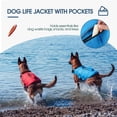 thumbnail image 6 of IDOMIK Dog Life Jacket with Reflective Strips, Adjustable Swimming Vest High Flotation Pet Lifesaver for Puppy, Blue, XS, 6 of 7