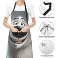 thumbnail image 4 of Zufioo Smiling Polar Bear Print Adult Waterproof Apron, Cooking Apron, Flower Arranging and Painting Apron-Adjustable Straps, with Pockets, Kitchen Supplies-One Size, 4 of 8