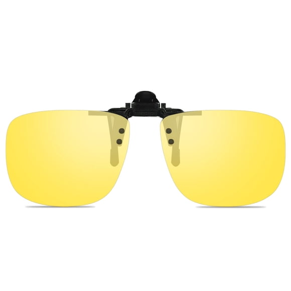 Gafas de sol plegables con clip WANGLY, polarizadas, unisex, con lente amarilla