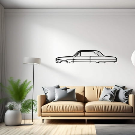 

Nova 1964 Car Silhouette Metal Wall Art