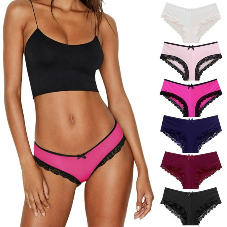 Womens Lace Underwear High Waist Panties Seamless Briefs Sexy Set 3-pack 