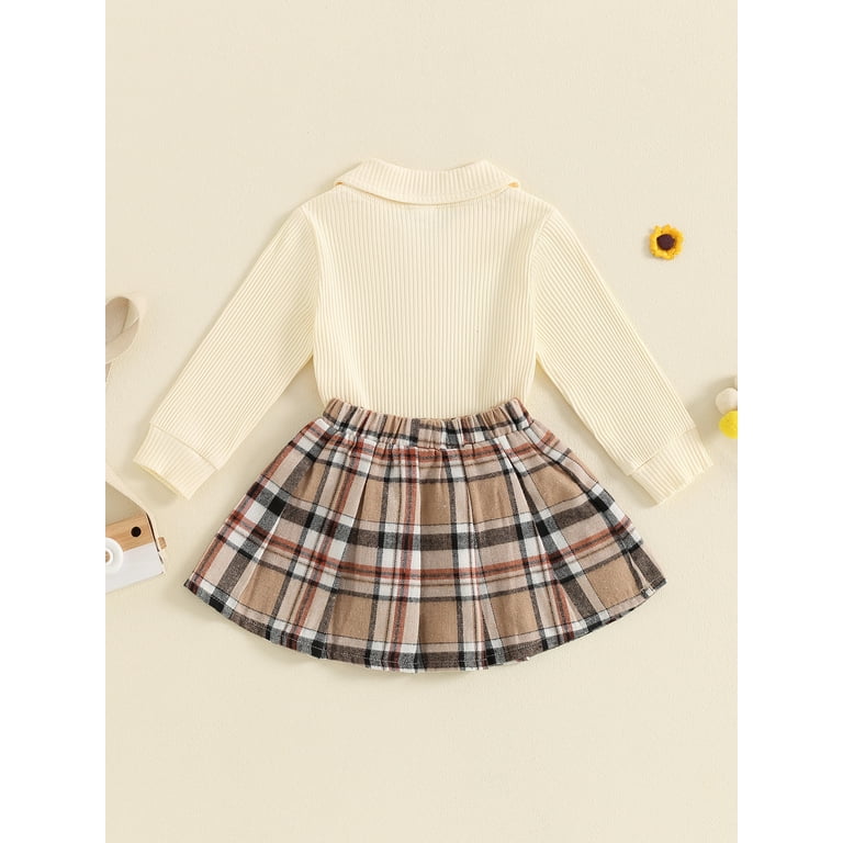 Nygoyerh Toddler Girls Skirt Set 12M 18M 2T 3T 4T 5T Long Sleeve