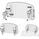 thumbnail image 3 of Motorcycle Windshield Adjustable Windscreen For Ducati 888 849 851 749 898 1098 1198, 3 of 4