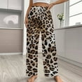thumbnail image 2 of Animal Cheetah Print Pajama Pants Comfortable Elastic Waist Pajamas Fashion Sleepwear Bottoms Plus Size Homewear, 2 of 6