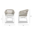 thumbnail image 4 of Maiden 24" Barrel Back Aluminum Rope Outdoor Patio Dining Chair Set of 2 Olefin, 4 of 10