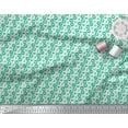 thumbnail image 2 of Soimoi Green polyester Crepe Fabric Airplane,Trophy & Geometric Symbol Printed Fabric 1 Yard 42 Inch Wide, 2 of 3