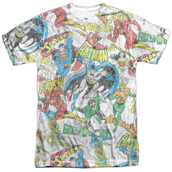 Dc Super Collage Mens Sublimation Polyester Shirt