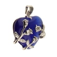 thumbnail image 3 of Flor Colgante de Cristal Natural para Collar Colgante Azul oscuro, 3 of 6