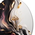 thumbnail image 4 of Designart "Subtle Symmetry in Gold and Black" Abstract Metal Round Wall Art Prints, 4 of 5