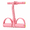 pink, variant on Multi-Tube Pedal Resistance Band with Comfort Foam Handles, Heavy Duty Elastic Foot Finder Pull Rope for Seated Sit-Ups & Abs Workout, Home Gym Yoga Fitness Equipment for Back Stretching Core Toning