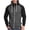 Dark Gray, variant on Lovskoo 2024 Men's Zip-Up Hoodie Sweatshirts Casual Patchwork Long Sleeve with Pocket Jacket Black