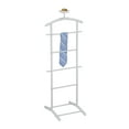 thumbnail image 3 of Kings Brand Furniture Metal Valet Stand Suit Rack Clothes Rack, White, 3 of 10