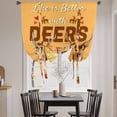 thumbnail image 3 of Orange Deer Balloon Curtains for Bedroom/Front Door/Bathroom, Wildlife Animals Rustic Farmhouse Elk Tie Up Curtains 63 Inch Length Light Filtering Kitchen Curtains Shades for Windows 46"x63", 3 of 8