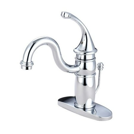 Georgian Georgian Bathroom Faucet - Kingston Brass Georgian Mono Deck Bathroom Faucet with ABS Pop-Up Drain and Optional Deck Plate