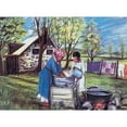 thumbnail image 3 of Unknown 18x14 Black Modern Framed Museum Art Print Titled - Laundry Day, 3 of 5