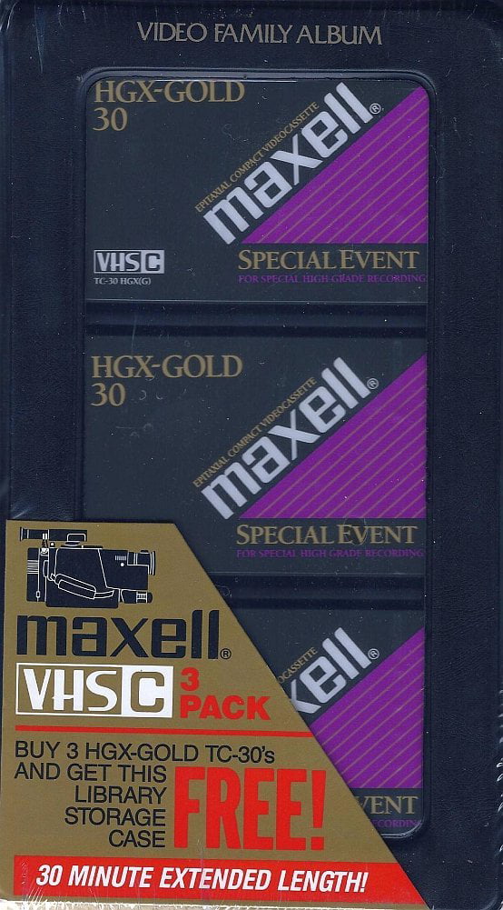 Maxell VHS-C 3-Pack video cassettes - Walmart.com