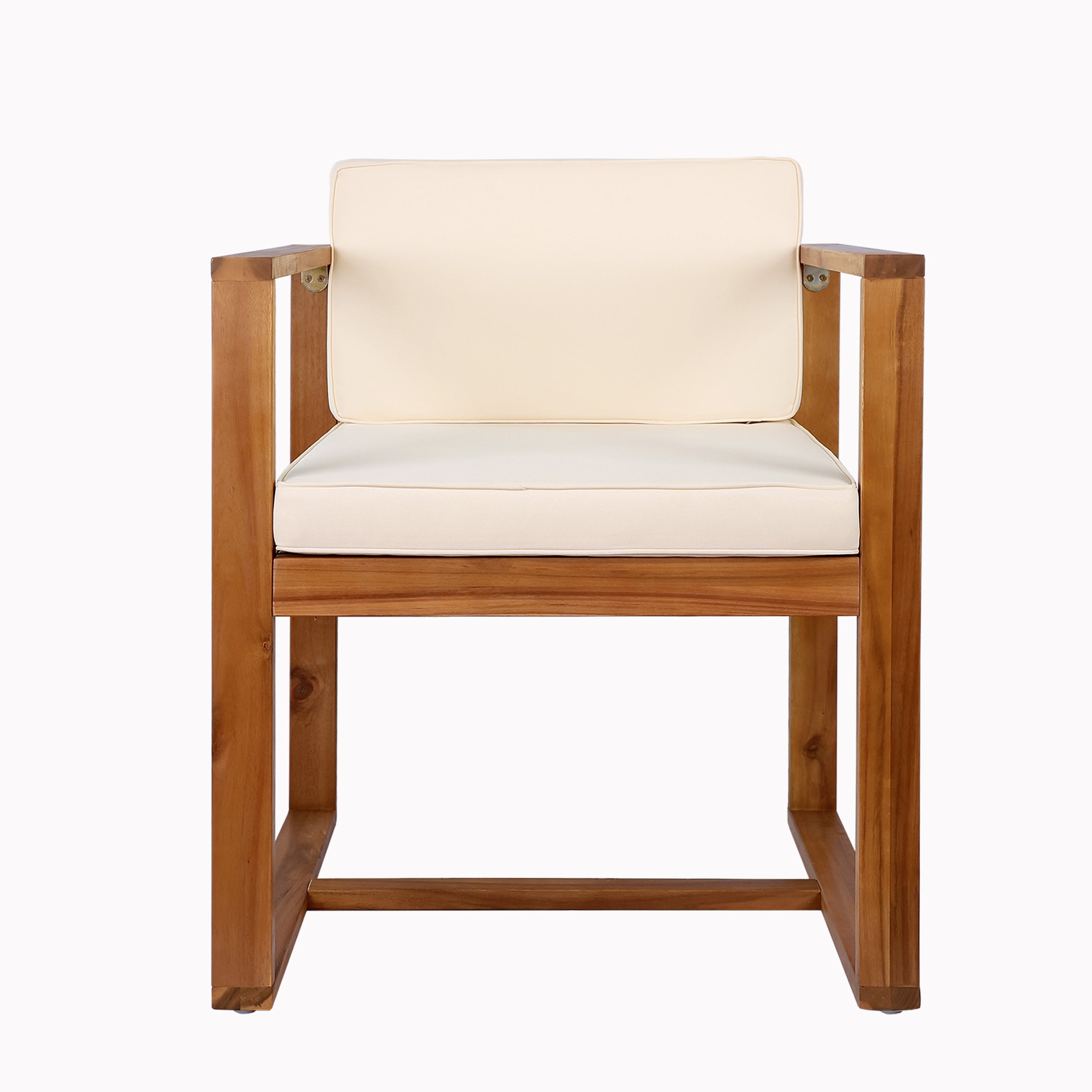 MAYEERTY Mid Century Modern Solid Wood Dining Chair with Armrests (SET OF 2) for Vanity For Living Room